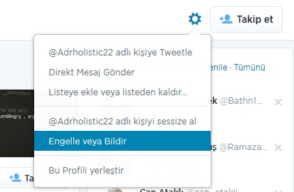 Twitter Kişi Engelleme ve Engel Kaldırma