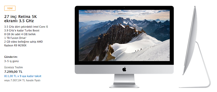 Apple 27 inç Retina 5K Ekranlı Yeni iMac
